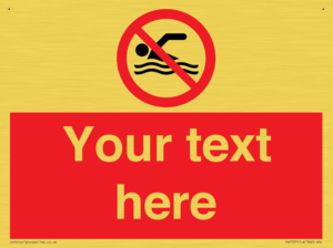 Custom prohibition no swimming